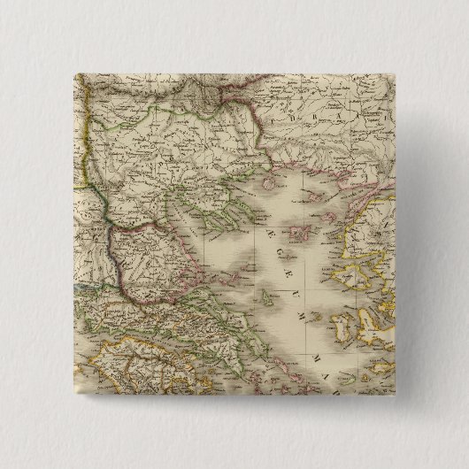 Historisches Griechenland, Pariser Atlaskarte Button (Vorderseite)
