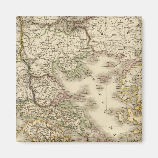 Historisches Griechenland, Pariser Atlaskarte Magnet (Vorne)