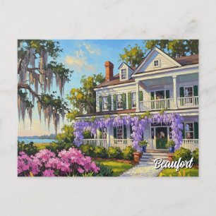 Historisches Haus in Beaufort North Carolina Postkarte