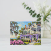 Historisches Haus in Beaufort North Carolina Postkarte (Stehend Vorderseite)