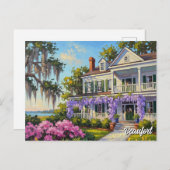 Historisches Haus in Beaufort North Carolina Postkarte (Vorne/Hinten)