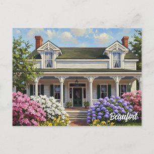 Historisches Haus in Beaufort North Carolina Postkarte