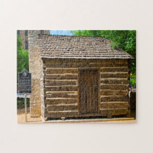Historisches Holzhaus Texas. Puzzle