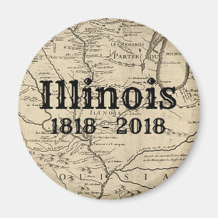 Historisches Illinois-Zweihundertjahrjubiläum Magnet