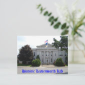 Historisches Leavenworth KS - Rathaus Postkarte (Stehend Vorderseite)