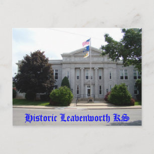 Historisches Leavenworth KS - Rathaus Postkarte