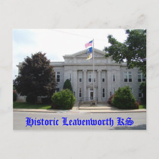 Historisches Leavenworth KS - Rathaus Postkarte