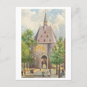 Historisches Marschiertor in Aachen, Deutschland Postkarte