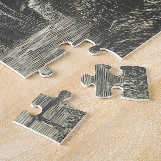 Historisches Mill-Gebäude mit Wasserräderpuzzle Puzzle (Seite)