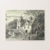 Historisches Mill-Gebäude mit Wasserräderpuzzle Puzzle (Horizontal)