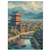 Historisches Nara , Denkmäler des antiken Nara Klemmbrett (Rückseite)