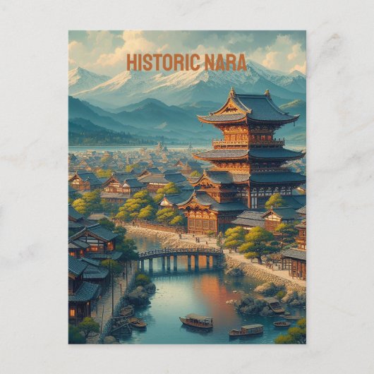 Historisches Nara , Denkmäler des antiken Nara Postkarte (Vorderseite)