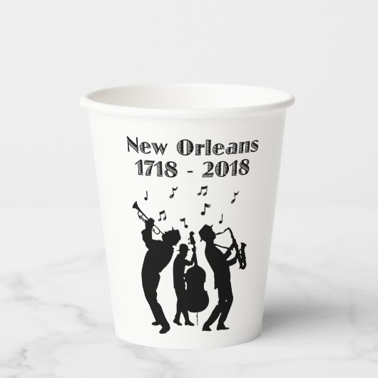 Historisches New Orleans Dreihundertjährig Pappbecher (Vorderseite)