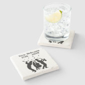 Historisches New Orleans Dreihundertjährig Steinuntersetzer (Seitenansicht)