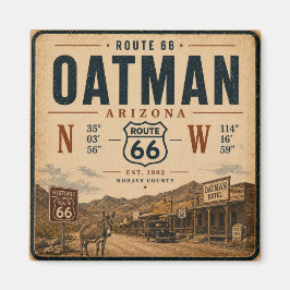 Historisches Oatman Arizona Wahrzeichen Design Magnet
