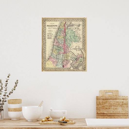 Historisches Palästina Poster (Küche)