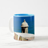 Historisches Puerto Rico Zweifarbige Tasse (Vorderseite Links)