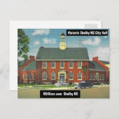 Historisches Rathaus Shelby NC Postkarte (Vorne/Hinten)