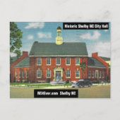 Historisches Rathaus Shelby NC Postkarte (Vorderseite)