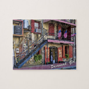Historisches Reisefoto von River Street Savannah G Puzzle
