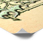 Historisches Rezept für den Wind im Magen, Poster (Ecke)