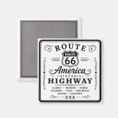 Historisches Route 66 Schild Dekor Magnet (Vorderseite/Rückseite)