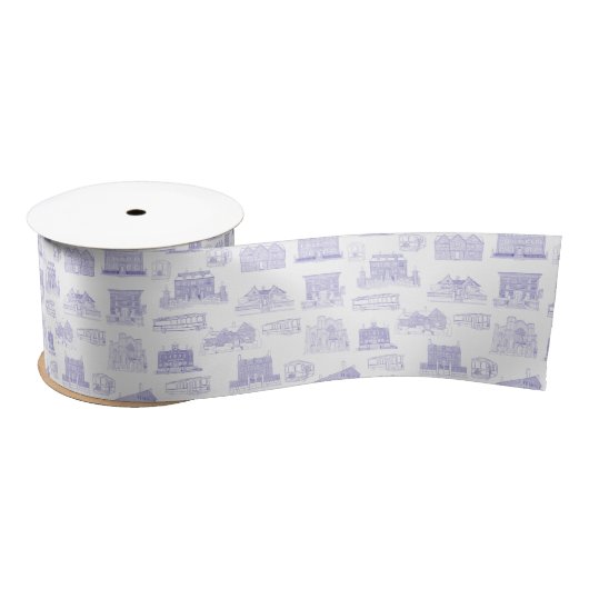 Historisches Salem MA Pattern Ribbon Satinband (Spule)