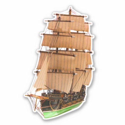 Historisches Schiff Barque Aufkleber (Vorderseite)