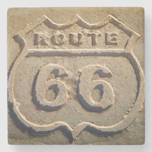 Historisches Schild der Route 66, Arizona Steinuntersetzer