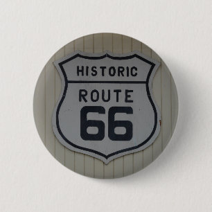 Historisches Schild Route 66 Button