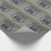 Historisches Schild Route 66 Geschenkpapier (Ecke)
