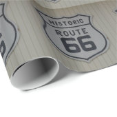 Historisches Schild Route 66 Geschenkpapier (Rolleneckpunkt)