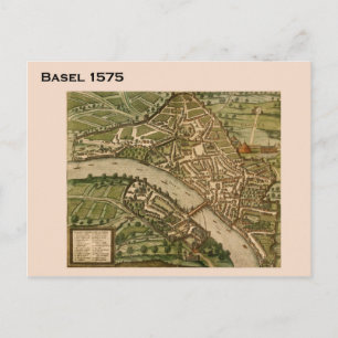 Historisches Schweiz, Basel 1575 Postkarte
