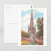 Historisches Scott Monument, Edinburgh, Schottland Postkarte (Vorne/Hinten)