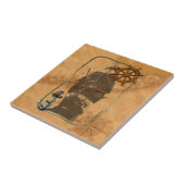 Historisches Segelschiff Fliese (Seite)