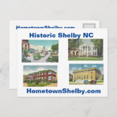 Historisches Shelby NC Postkarte (Vorne/Hinten)