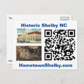 Historisches Shelby NC Postkarte (Vorne/Hinten)