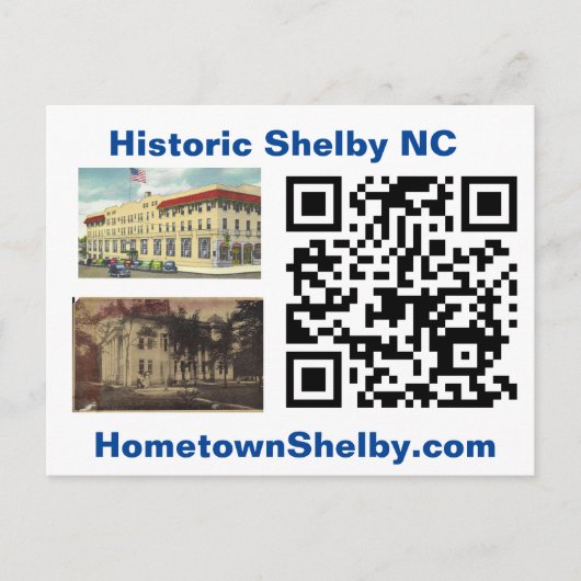 Historisches Shelby NC Postkarte (Vorderseite)