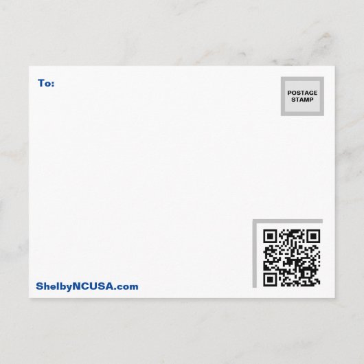Historisches Shelby NC Postkarte (Rückseite)