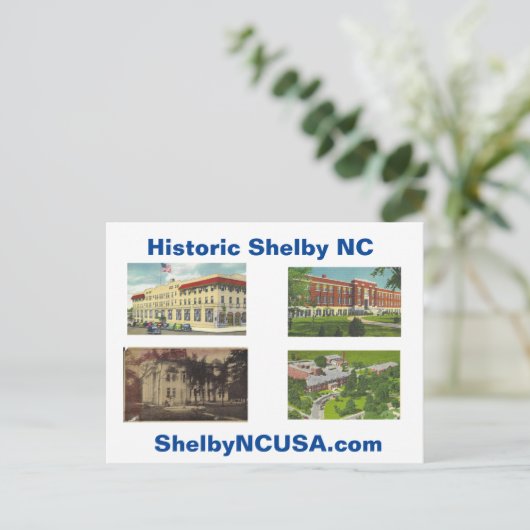 Historisches Shelby NC Postkarte (Stehend Vorderseite)