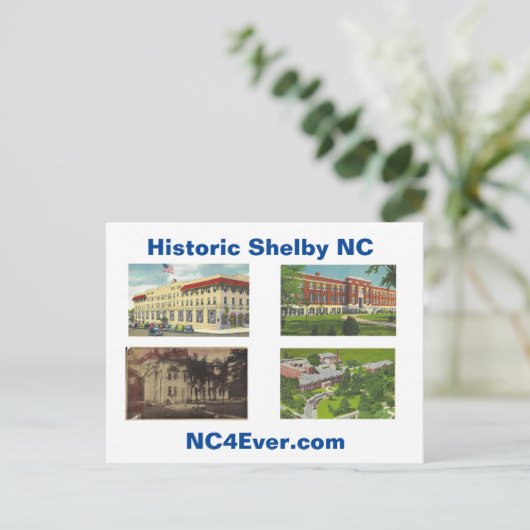 Historisches Shelby NC Postkarte (Stehend Vorderseite)