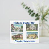 Historisches Shelby NC Postkarte (Stehend Vorderseite)