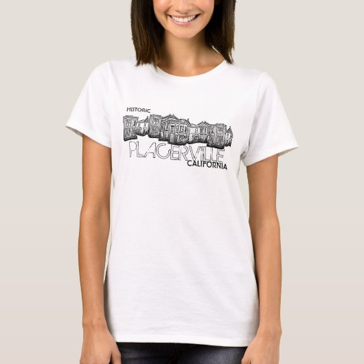 Historisches Shirt Placerville California (Vorderseite)