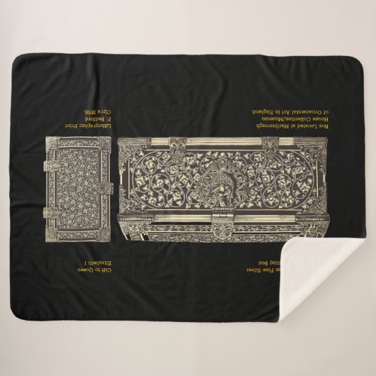 Historisches Silver Verziert Writing Box Sherpa Bl Sherpadecke (Vorderseite (Horizontal))