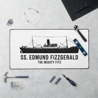 Historisches SS Edmund Fitzgerald Mighty Fitz Mari Schreibtischunterlage