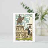 Historisches St.-Stephan-Denkmal in Budapest Postkarte (Stehend Vorderseite)