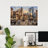 Historisches Stadtstraßenplakat Poster (Heimbüro)