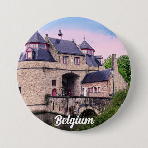 Historisches Stadttor in Brügge Button