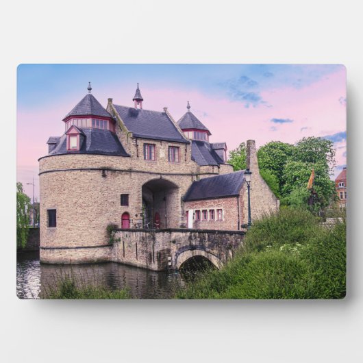 Historisches Stadttor in Brügge Fotoplatte (Vorderseite)
