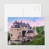 Historisches Stadttor in Brügge Postkarte (Vorne/Hinten)
